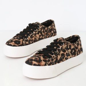 Steve Madden Leopard Sneakers 7.5
